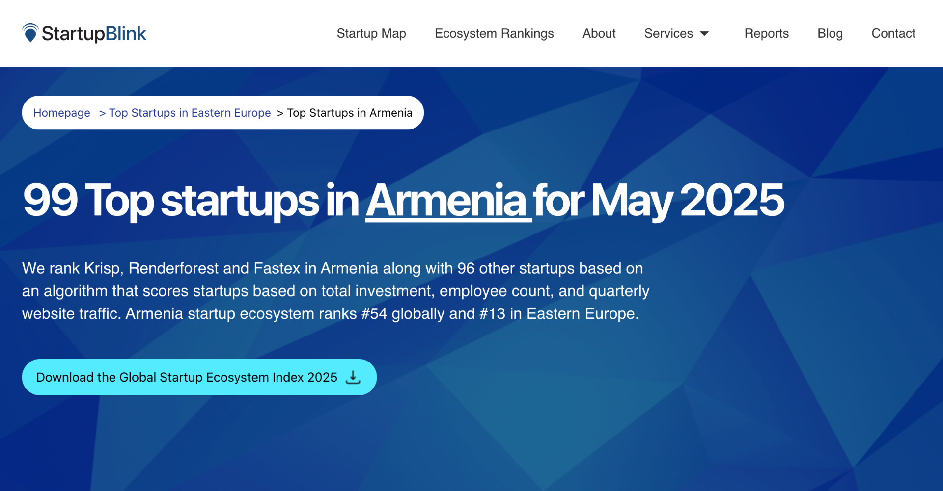 StartupBlink - Armenia Startups